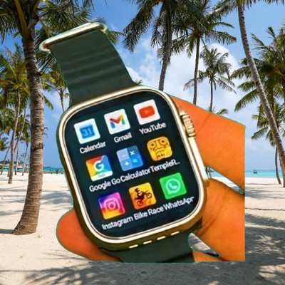 BOOMLY T800 smart watch & S9 5G network Sim Card Android System Ultra T21 Smartwatch(Black Strap, Free Size)