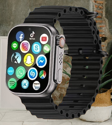 BEAT IT T800 Ultra SmartWatch With BT Calling and Answer Full Touch Fitness 5G Smartwatch(Black Strap, Free Size)