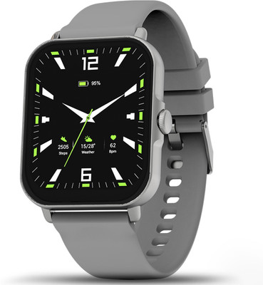 PA Maxima Max Pro Spire 1.96'' HD Display BT Calling, 600 Nits, Metal Build,Rotating Crown Smartwatch(Grey Strap, Free Size)