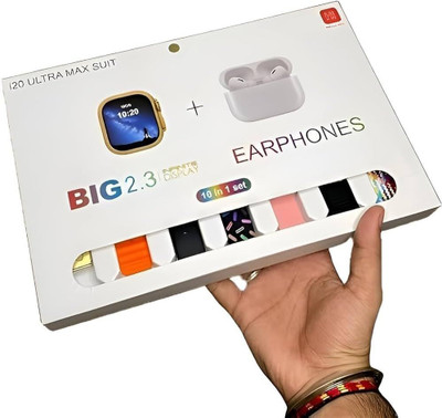 EVAAENTERPRISES I20 7in1 Combo Smartwatch Earbud Smartwatch(Multicolor Strap, free)