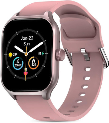 TechBox Display/Bluetooth Calling Smart Watch with Wireless Charging Smartwatch(Pink Strap, FREE)