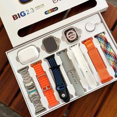Zeorgia (10 in 1 Set) I20 ULTRA MAX+ AiIrpods Pro/Transparent Screen Guard/Seven Straps Smartwatch(Multicolor Strap, Free) Zeorgia (10 in 1 Set) I20 ULTRA MAX+ AiIrpods Pro/Transparent Screen Guard/Seven Straps Smartwatch(Multicolor Strap, Free)