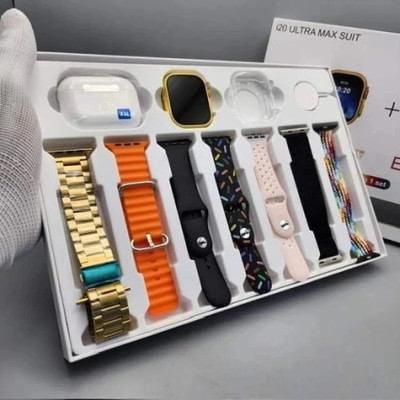 FXD I20 Ultra Edition Smart Watch with Multi Color Starps 10 IN ONE SET Smartwatch(Multicolor Strap, Free)