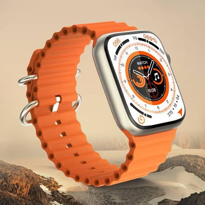 Veu T800 Smart watch with WiFi GPS 5G Network NO Sim Card supported Smartwatch(ORANGE Strap, FREE SIZE)