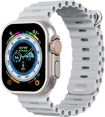 REEPUD T800 Ultra Biggest Display Smart Watch with Bt Calling Wireless Charge Fitness Smartwatch(Grey Strap, Free Size)
