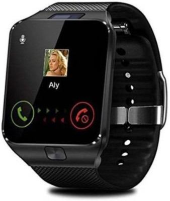 Sr Plaza DZ09 4G Black phone Smartwatch(Black Strap, Free Size)