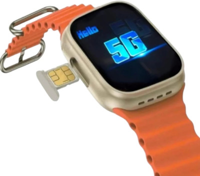 dicrobots T800 Ultra Smart Watch & Wireless Charger Smartwatch(ORANGE Strap, m)