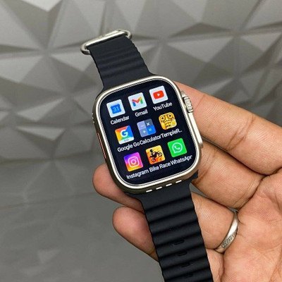 Wristkart Best First T900 Ultra Honeycomb smart watch Smartwatch(Black Strap, Free Size)