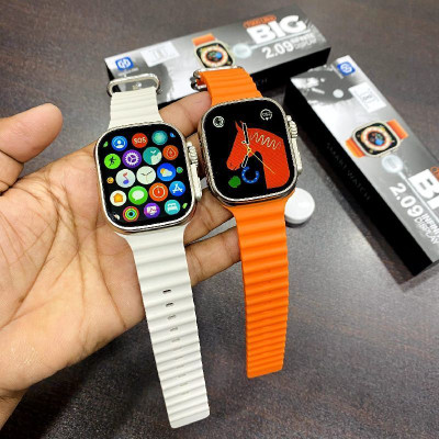 Wookt Android Smart Watch Men 4G Network BT Call GPS X8 Ultra S8 Smart Smartwatch(Orange Strap, Free Size)