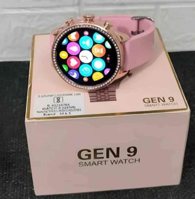ModishOmbre Gen 9 Bluetooth Calling Smart watch Touch Amoled Display Elegance Look Women Smartwatch(Rose Gold Strap, 1.75 Inch Sunlight proof Big Amoled Display)