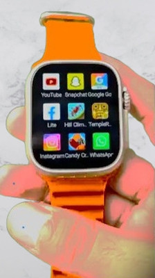zora T800 Smartwatch , Calling Smartwatch With Bluetooth Technology Smartwatch Smartwatch(orange Strap, Free Size)