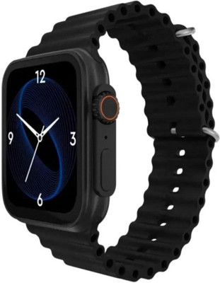 Wristkart T800 Ultra Smart Watch With Wireless Charger And Bluetooth Calling Smartwatch(Black Strap, Free)