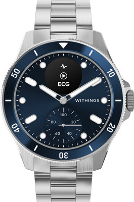 Withings ScanWatch Nova Heart Health Monitor, ECG, SPO2,Sleep, 30 Day Battery Life Hybrid Smartwatch(Blue Strap, 42mm)