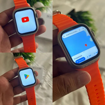 OMAZONE UltraT800 Series 8 Bluetooth Call Smartwatch(Orange Strap, Free Size)
