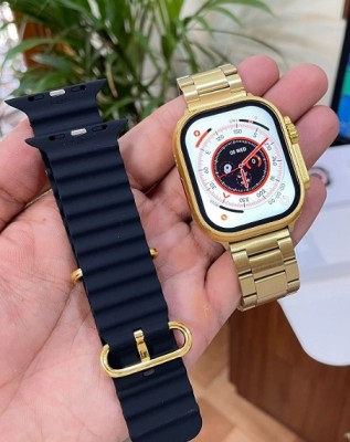 WTG S9 Ultra Gold NFC Bluetooth Call Men Smartwatch 2023 Watch Ultra Wireless Smartwatch(Gold Strap, 1.92 Inch Sunlight Proof Display)