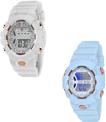 windexa Digital Multi Function Kids Sports Watch for Boys & Girls Smartwatch Pack of 2 Smartwatch(MULTICOLOR Strap, KIDS)