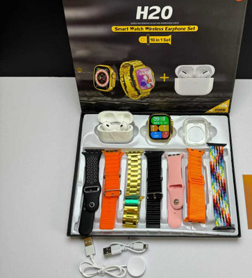 EVAAENTERPRISES H20 Ultra Watch 10in1 set Fitness & Outdoor for Men and Women Smartwatch(Multicolor Strap, free)
