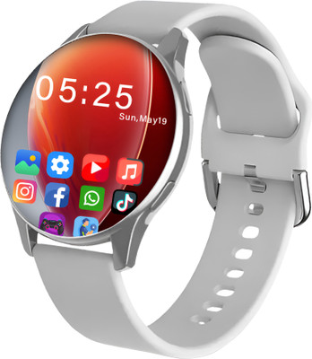 GameSir Active 2 Round Stay Connected with YouTube, Facebook, and Insta Notifications Smartwatch(Grey Strap, Free Size)