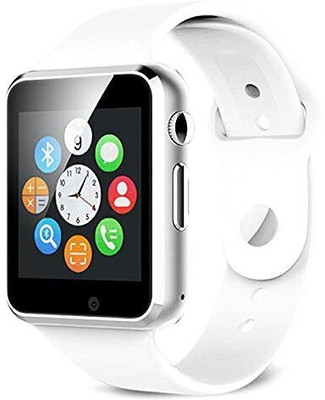 AVIKA Smart Watch with 4G Calling, Camera, Heart Rate Tracker Sim & SD Card Support Smartwatch(White Strap, Free)
