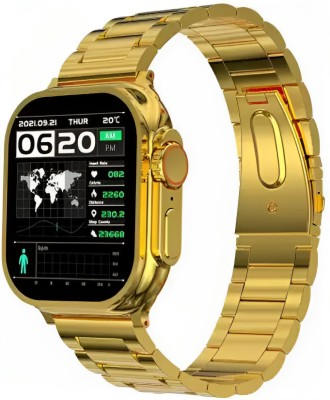 Gamesir S9 Ultra Gold Touch Watch 25+ New Features Music Camera Operate Voice assist. Smartwatch(Gold Strap, 1.9 Inch Big Sunlight Proof Display)