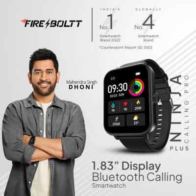 Fire-Boltt Ninja Calling Pro Plus Smartwatch Bluetooth Calling, 1.83 inch Display, AI Voice Smartwatch