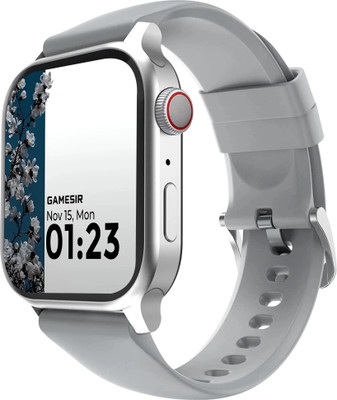 GameSir Newly Edge-lite Smartwatch With BT Calling Fitness Tracking Multi-Sport Modes Smartwatch(Grey Strap, Free size)