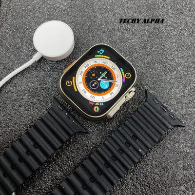 Techy Alpha T800 Ultrawatch2 with Android System,Bluetooth Calling Smartwatch Smartwatch(Black Strap, Free size)