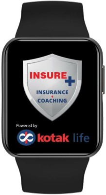 GOQii Smart vital lite Cover 5 lakhs Health & 1 lakh Life Insurance Smartwatch(Black Strap, Regular)