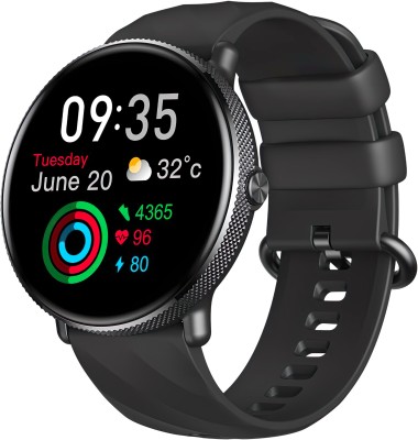 Ciberer BTALK2 1.43 AMOLED Display, Bluetooth Calling, 7 Days Battery, Men Women Premium Smartwatch(Black Strap, Free Size)