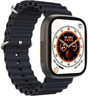 youth gallery T800 2.2 Ultra Smart Watch Bluetooth Calling with Magnetic Charger A100 (Black) Smartwatch(Black Strap, 1.78 inch)