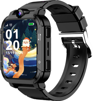 kaku Safeguard4G/ 5G Smart Watch for Kids - GPS, Video Calls, and voice Chat Smartwatch(BLACK Strap, Free Size)