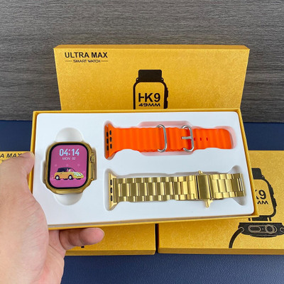 VDTECH S9 Ultra Gold With Sports Mode Golden SmartWatch for Businessman Music Q1 Smartwatch(Gold Strap, Free Size)