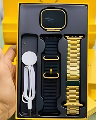 SIACART S9 Ultra 24K Golden Edition Bracelet Strap SmartWatch BT Calling S36 Smartwatch(No Strap, Free Size)