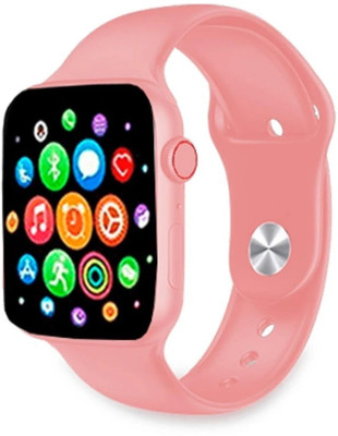 PS COLLECTION T55 S9 BT Calling Square Bluetooth Calling Metal Body,120 Sports Modes game Smartwatch(Pink Strap, Free Size)