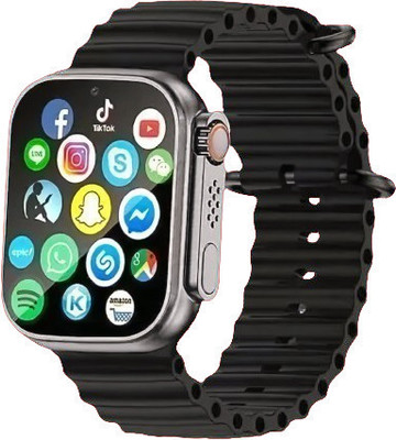 BEST BOOST T800 Bluetooth Calling Touch Watch Health Modes Music Camera Operate Contacts Smartwatch(Black Strap, Free Size)