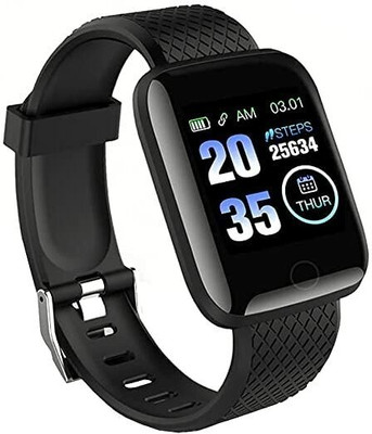 VIGIL D-116 Smartwatch(Black Strap, Free)