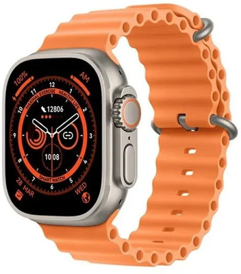 Itech COMBO Pack Of 2 Series 8 SmartWatch Bluetooth Calling, Wroking Crown Smartwatch(Orange Strap, Free Size)