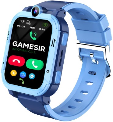 GameSir Safeguard 4G/5G Smart Watch for Kids - Video Calling, & Emergency Alerts Smartwatch(Navy Blue Strap, Free Size)