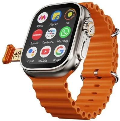 Veu T800 Ultra smartwatch with Personalize your smartwatch with various styles Smartwatch(ORANGE Strap, Free Size)