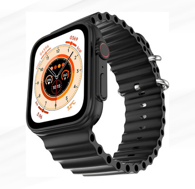 Techio T800 ULTRA Smart Watch No sim card Opetion Smartwatch NO sim card Smartwatch(Black Strap, FREE)