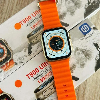 Ikhodal Android Smart Watch Men Ultra T800 ULTRA Smartwatch(Orange Strap, Free Size)