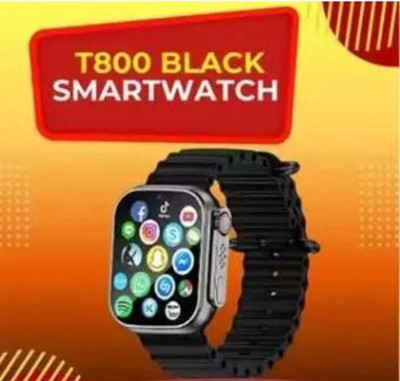 TechElectro T800 Ultra Smart Watch Black Smartwatch(black Strap, FREESIZE)
