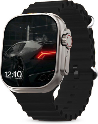 Wrixty T800 ultra with Blk Strep Bluetooth Call Waterproof Stylish Smartwatch(black Strap, Free Size)