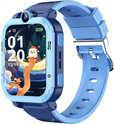 GameSir 5G Kids Smartwatch with SIM, GPS,Video Call, VoiceChat, Camera, SOS & Waterproof Smartwatch(Sky Blue Strap, 2.01 Inch Full Screen Display)