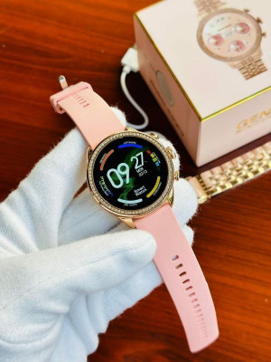 Ezerio Gen 9 Diamond Strap HD Display 2 Straps BT Calling Smartwatch Smartwatch(Pink Strap, 1.3)