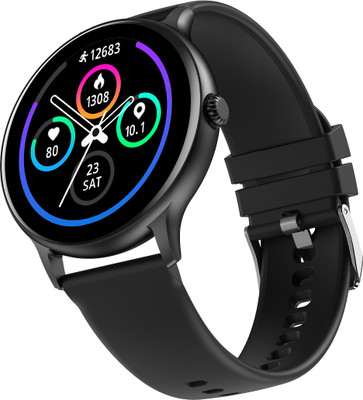 Fire-Boltt Ninja Talk 35.3mm (1.39) Round Bluetooth Calling Metal Body,120 Sports Modes Smartwatch(Black Strap, 1.39)