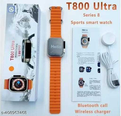 Onikuma T800 Ultra Smart Watch Series 8 ORANGE Smartwatch(ORANGE Strap, FREESIZE)