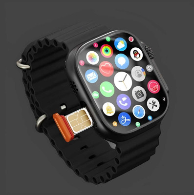 TecSox T800 ULTRA Smart Watch No sim card Opetion Smartwatch Smartwatch(BLACK Strap, Free Size)