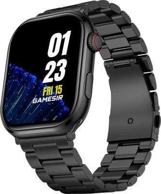 GameSir Advanced Smartwatch – AMOLED Display, Bluetooth Calling & Health Tracking Smartwatch(Black Metal Strap, Free size)