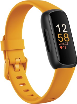 FITBIT Inspire 3 Health & Fitness Tracker (Morning Glow / Black) Smartwatch(Morning Glow Strap, L)